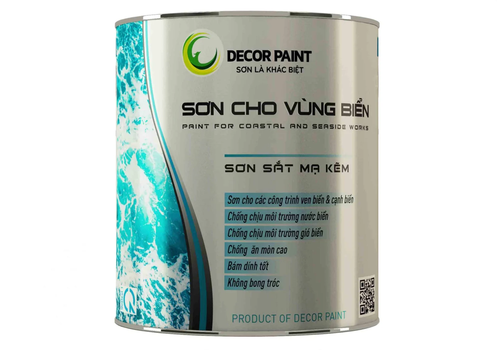 1.0 Kg - Sơn kim loại cho vùng biển trắng bóng