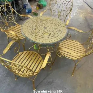 1.0 Kg - Sơn nhũ vàng 24K 1 thành phần A11 cánh to vàng tươi