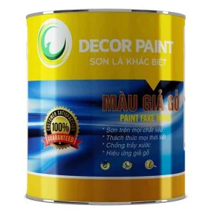 5.0 Lít - Màu vẽ giả gỗ tone đen đậm