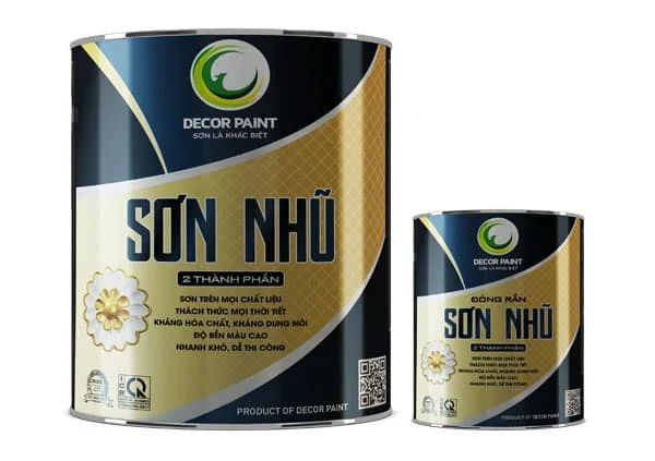 1.0 Kg - Sơn bóng nhũ ca may trắng 2 thành phần