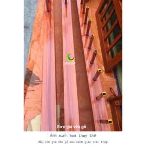 1.0 Lít - Màu vẽ giả gỗ tone cánh gián sơn cửa cổng sắt