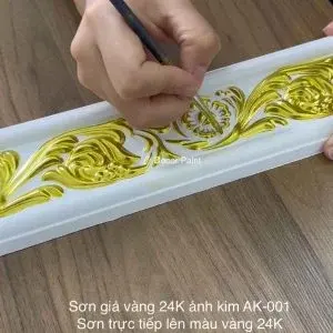 0.2 Kg - Sơn giả vàng ánh kim AK-001 vàng gold 24K