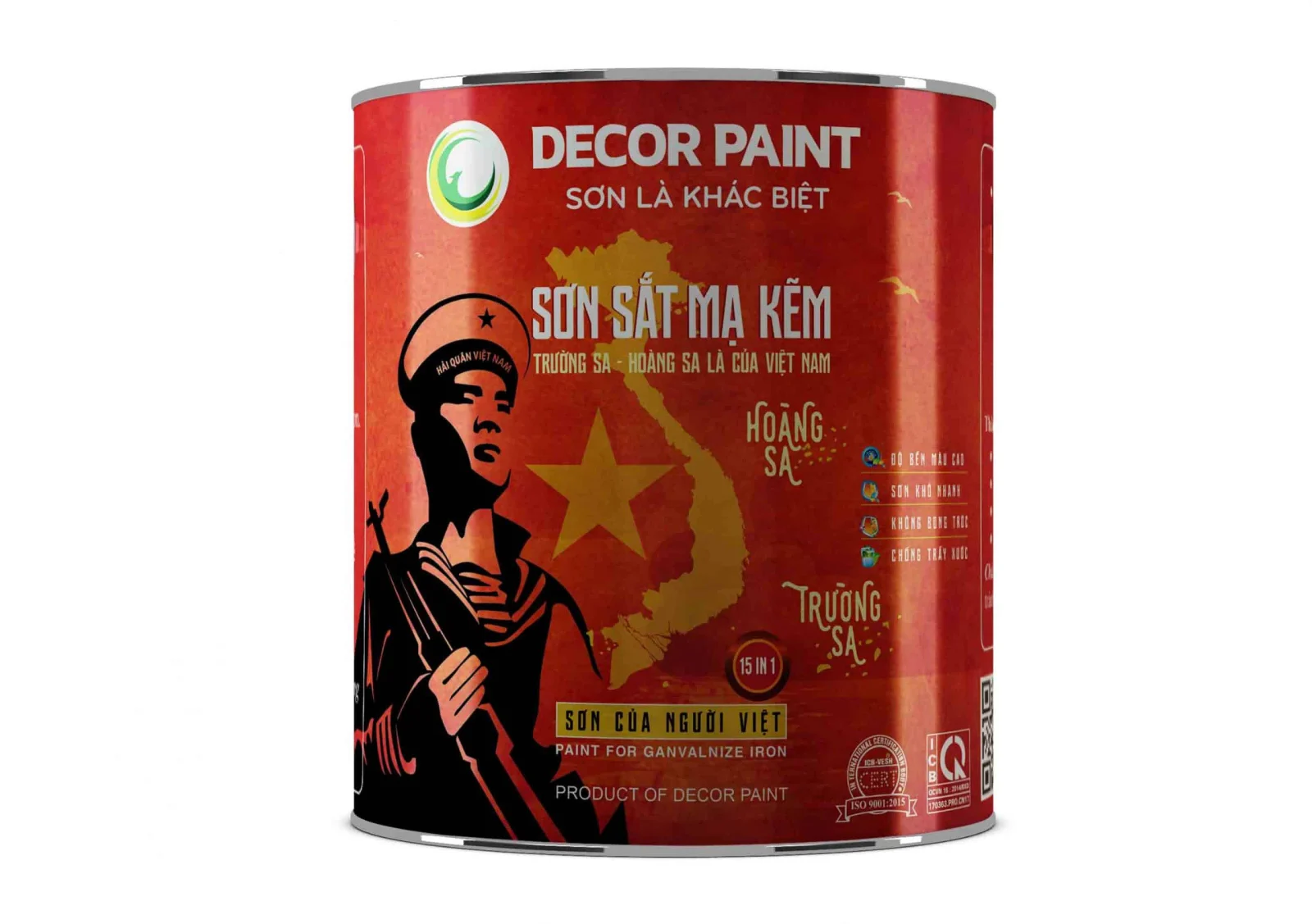 1.2 Kg BHH - Sơn sắt mạ kẽm bộ hỗn hợp xingfa ghi đậm mờ