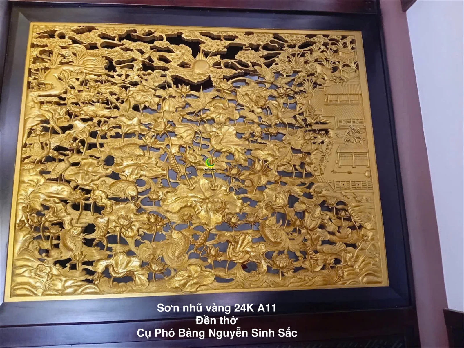 Sơn nhũ vàng 24K A11 tôn vinh vẻ đẹp đền thờ