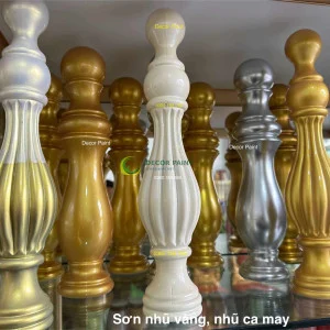 1.0 Kg - Sơn nhũ vàng 24K A12 sơn chân bàn gỗ, nhựa composite