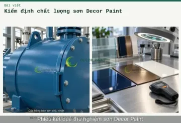 Kiểm định chất lượng sơn Decor Paint – Ảnh minh họa: Minh họa quan sát và kiểm tra bề mặt các mẫu sơn trên kim loại và kính; Cửa kiểm tra cận cảnh.
