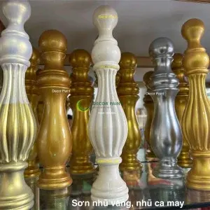 1.0 Kg - Sơn nhũ vàng 24K A12 sơn chân bàn gỗ, nhựa composite