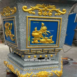 1.0 Kg - Sơn nhũ vàng 24K chậu cảnh Decor Paint