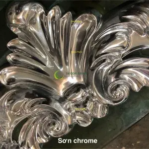0.2 Kg - Sơn chrome hiệu ứng ánh gương trên phào chỉ