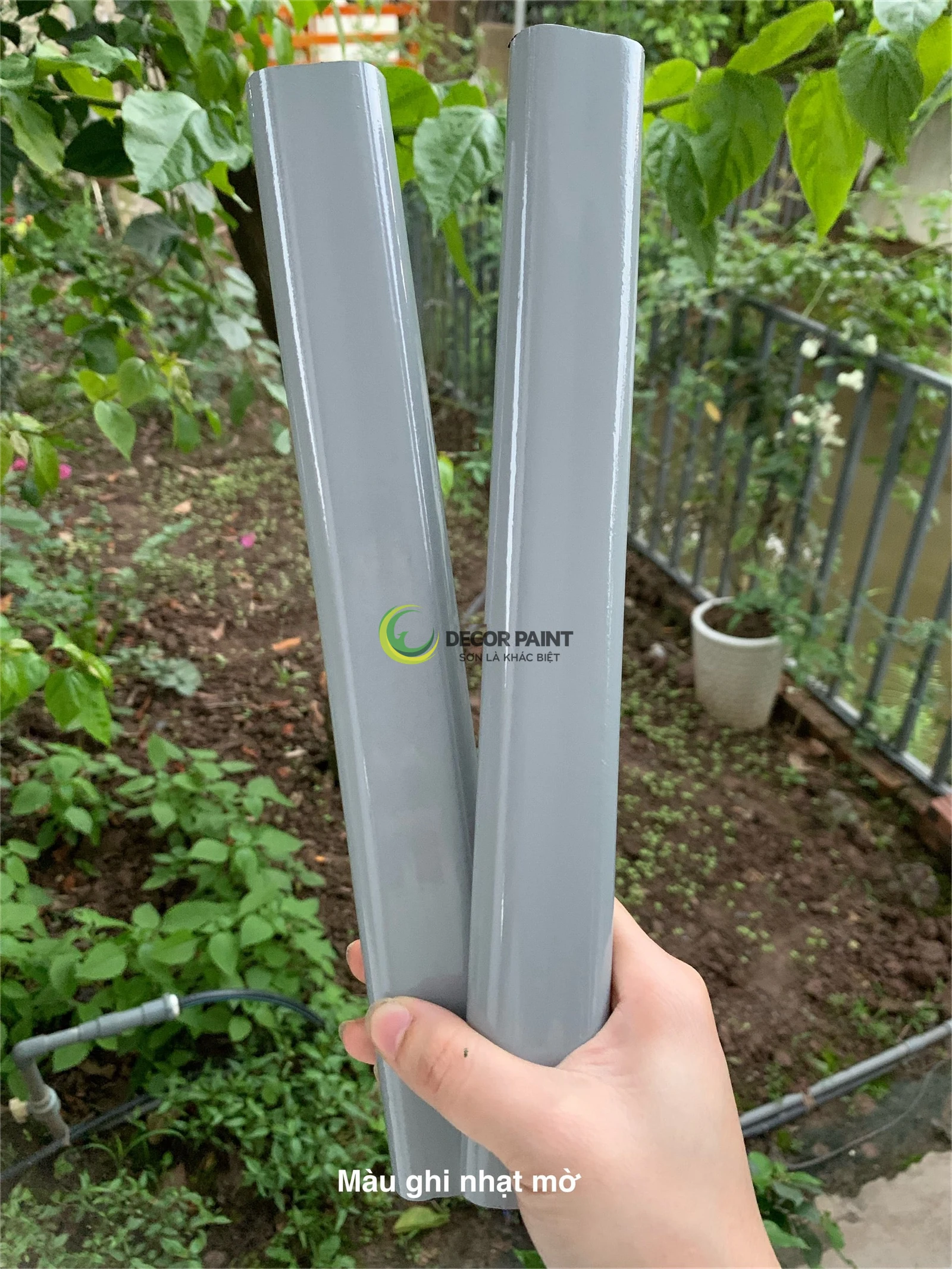 1.0 Kg- Sơn sắt mạ kẽm màu ghi nhạt mờ