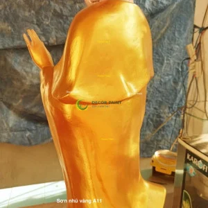 1.0 Kg - Sơn nhũ vàng 24K 1 thành phần A11 trên tượng