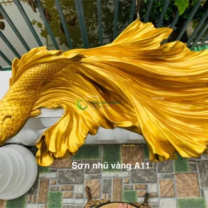 1.0 Kg - Sơn nhũ vàng 24K A11 trên nhựa composite