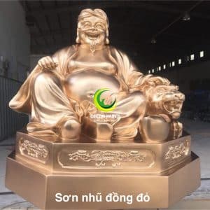 Sơn nhũ đồng đỏ Decor Paint trên tượng composite