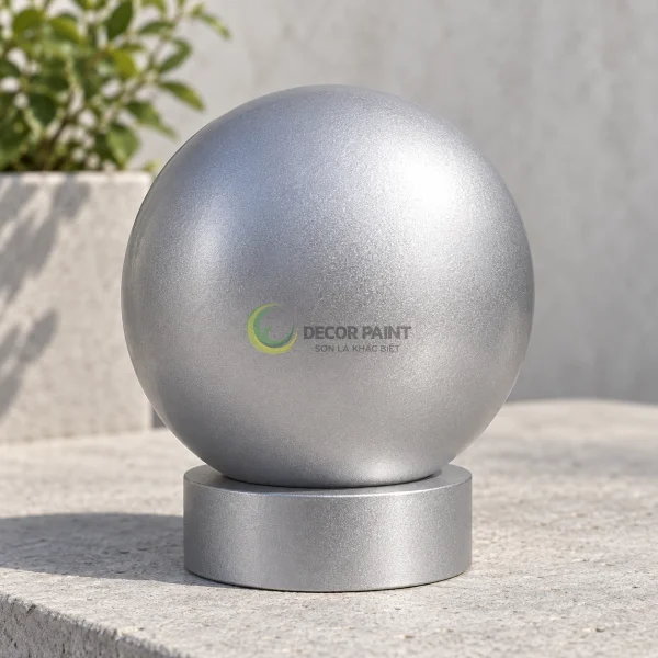 1.0 Kg – Sơn nhũ bạc 2 thành phần sơn mọi chất liệu — Khối cầu trang trí nhũ bạc