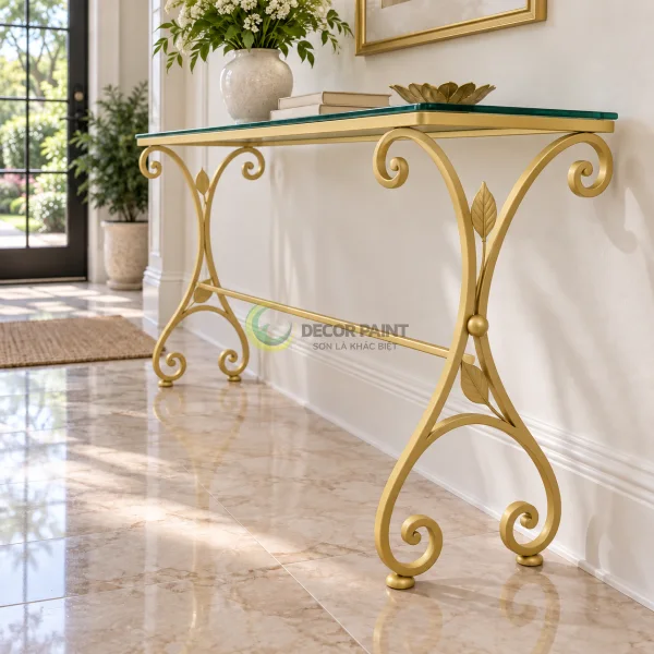 1.0 Kg – Sơn nhũ vàng 24K 1 thành phần A11 cánh to vàng tươi — Bàn console A11 vàng tươi
