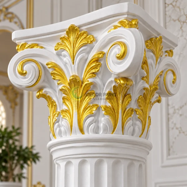 1.0 Kg-Sơn nhũ vàng 24K A12 trên bê tông, thạch cao, composite, PU