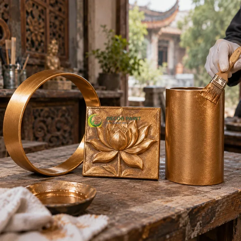 Minh hoạ sơn giả đồng trên mọi chất liệu bằng sản phẩm sơn Decor Paint