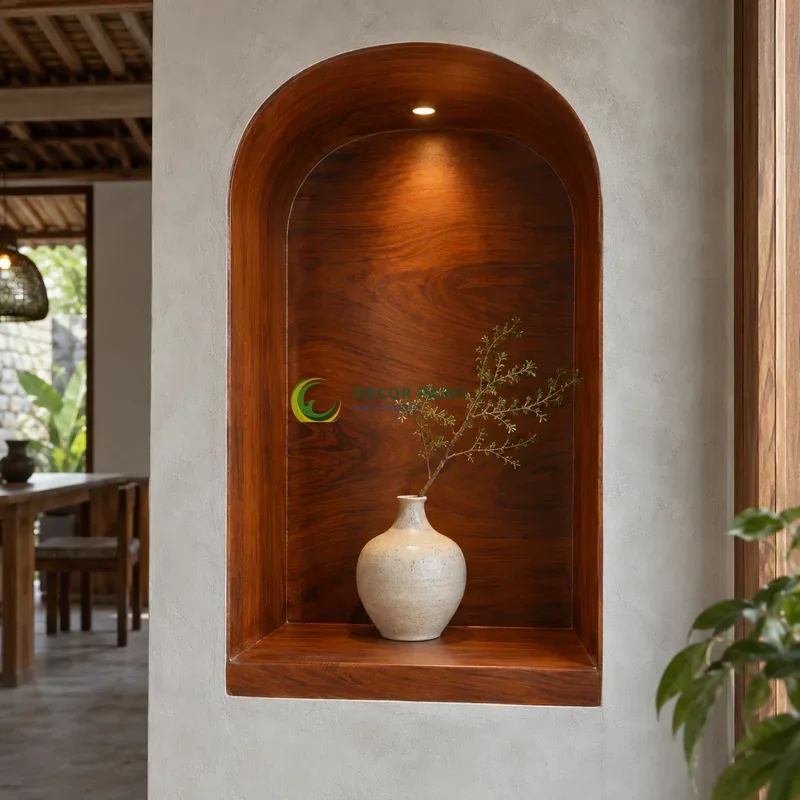 Minh hoạ sơn giả gỗ tường nhà bằng sản phẩm sơn Decor Paint