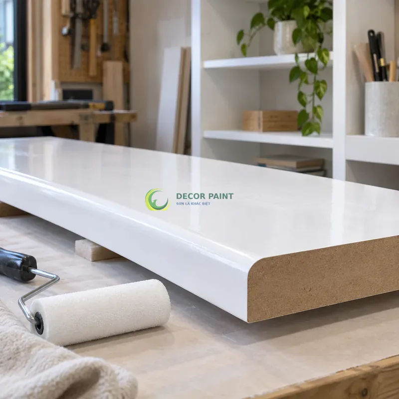 Minh hoạ cách sơn gỗ MDF bằng sản phẩm sơn Decor Paint